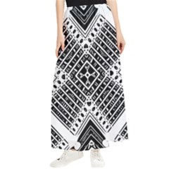 Pattern Tile Repeating Geometric Maxi Chiffon Skirt by Hannah976