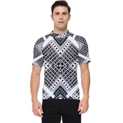 Pattern Tile Repeating Geometric Men s Short Sleeve Rash Guard by Hannah976