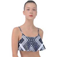 Pattern Tile Repeating Geometric Frill Bikini Top by Hannah976