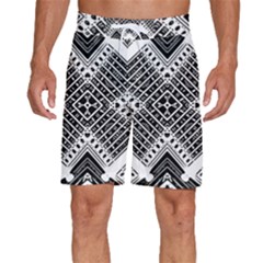 Pattern Tile Repeating Geometric Men s Beach Shorts by Hannah976