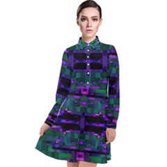 Abstract Pattern Desktop Wallpaper Long Sleeve Chiffon Shirt Dress