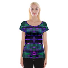 Abstract Pattern Desktop Wallpaper Cap Sleeve Top by Hannah976