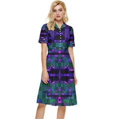 Abstract Pattern Desktop Wallpaper Button Top Knee Length Dress by Hannah976