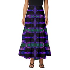 Abstract Pattern Desktop Wallpaper Tiered Ruffle Maxi Skirt by Hannah976