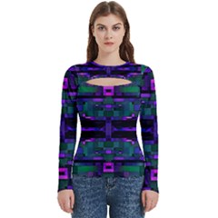 Abstract Pattern Desktop Wallpaper Women s Cut Out Long Sleeve T-shirt by Hannah976