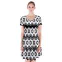 Pattern Abstract Desktop Wallpaper Short Sleeve V-neck Flare Dress View1