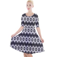 Pattern Abstract Desktop Wallpaper Quarter Sleeve A-line Dress by Hannah976