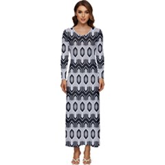 Pattern Abstract Desktop Wallpaper Long Sleeve Longline Maxi Dress by Hannah976