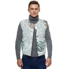 Peisles Pattern Module Design Men s Button Up Puffer Vest	