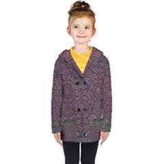 Mandala Neon Symmetric Symmetry Kids  Double Breasted Button Coat by Hannah976