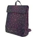 Mandala Neon Symmetric Symmetry Flap Top Backpack View1