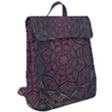 Mandala Neon Symmetric Symmetry Flap Top Backpack View2