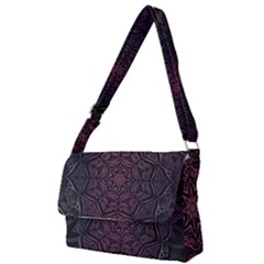 Mandala Neon Symmetric Symmetry Full Print Messenger Bag (s) by Hannah976