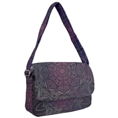 Mandala Neon Symmetric Symmetry Courier Bag by Hannah976