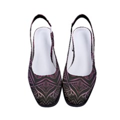 Mandala Neon Symmetric Symmetry Women s Classic Slingback Heels by Hannah976