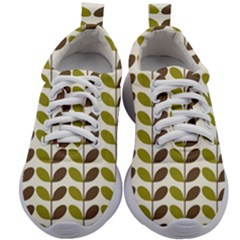 Leaf Plant Pattern Seamless Kids Athletic Shoes by Hannah976