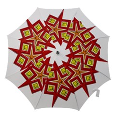 Pattern Tile Decorative Design Star Hook Handle Umbrellas (medium) by Hannah976