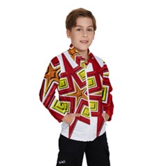 Pattern Tile Decorative Design Star Kids  Windbreaker by Hannah976