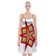 Pattern Tile Decorative Design Star Spaghetti Strap Velvet Dress by Hannah976