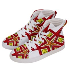 Pattern Tile Decorative Design Star Men s Hi-top Skate Sneakers by Hannah976