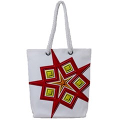 Pattern Tile Decorative Design Star Full Print Rope Handle Tote (small) by Hannah976