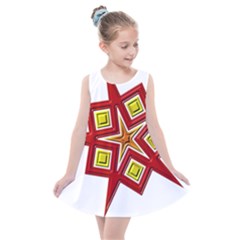 Pattern Tile Decorative Design Star Kids  Summer Dress by Hannah976