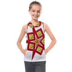 Pattern Tile Decorative Design Star Kids  Sleeveless Hoodie by Hannah976