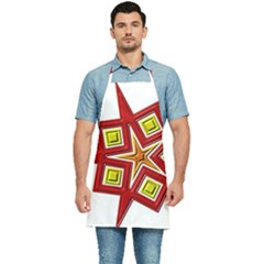 Pattern Tile Decorative Design Star Kitchen Apron by Hannah976