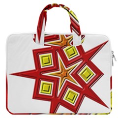 Pattern Tile Decorative Design Star Macbook Pro 16  Double Pocket Laptop Bag  by Hannah976