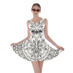 Vector Mandala Drawing Decoration Skater Dress by Hannah976