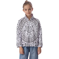 Vector Mandala Drawing Decoration Kids  Half Zip Hoodie by Hannah976