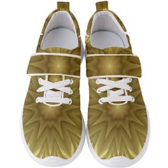 Background Pattern Golden Yellow Men s Velcro Strap Shoes by Hannah976