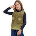 Background Pattern Golden Yellow Kid s Button Up Puffer Vest	 View3