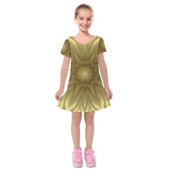 Seamless Pattern Green Garden Kids  Short Sleeve Velvet Dress by Hannah976