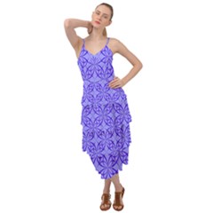 Decor Pattern Blue Curved Line Layered Bottom Dress by Hannah976