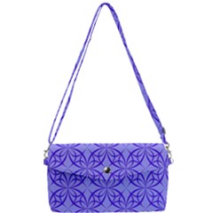 Decor Pattern Blue Curved Line Removable Strap Clutch Bag by Hannah976