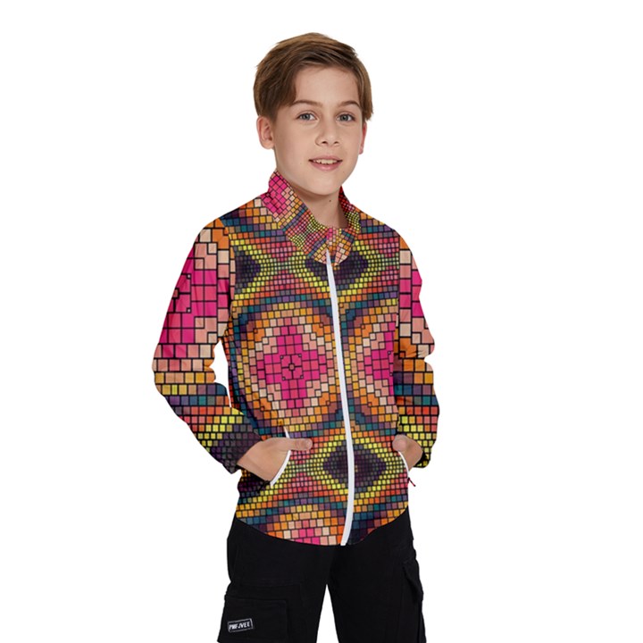 Kaleidoscope Art Pattern Ornament Kids  Windbreaker