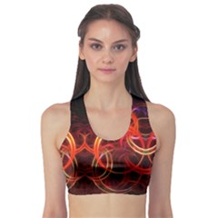 Abstract Seamless Pattern Fitness Sports Bra by Hannah976