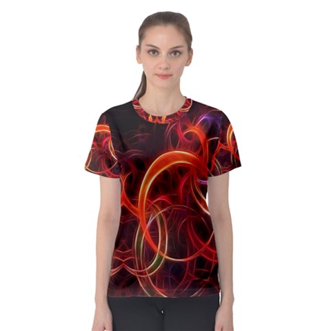 Colorful Prismatic Chromatic Women s Sport Mesh T-shirt by Hannah976