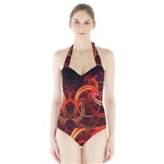 Colorful Prismatic Chromatic Halter Swimsuit by Hannah976