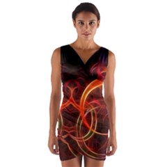 Colorful Prismatic Chromatic Wrap Front Bodycon Dress by Hannah976