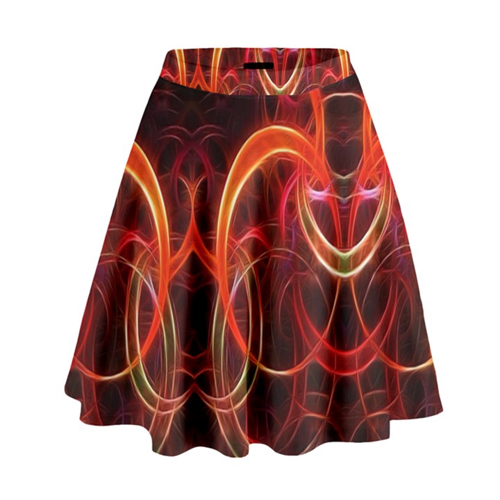 Abstract Seamless Pattern High Waist Skirt