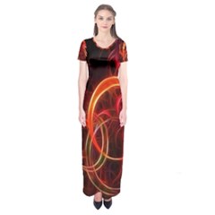 Abstract Seamless Pattern Short Sleeve Maxi Dress by Hannah976