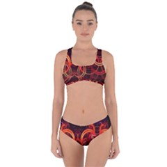 Background Fractal Abstract Criss Cross Bikini Set by Hannah976