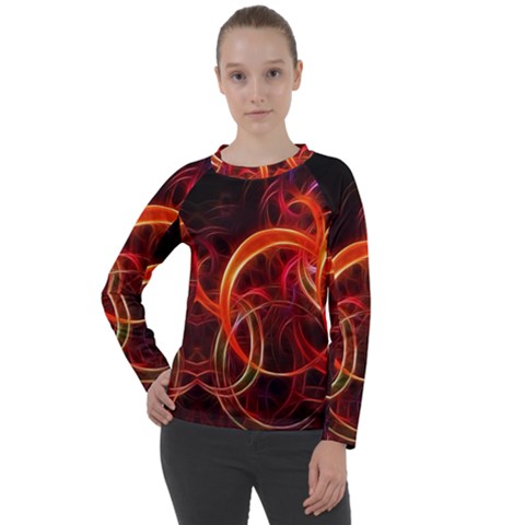 Abstract Seamless Pattern Women s Long Sleeve Raglan T-shirt by Hannah976