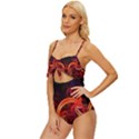 Colorful Prismatic Chromatic Knot Front One-Piece Swimsuit View2