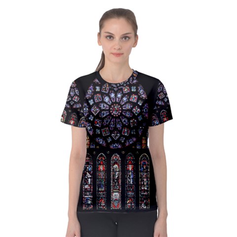 Rosette Cathedral Women s Sport Mesh T-shirt by Hannah976