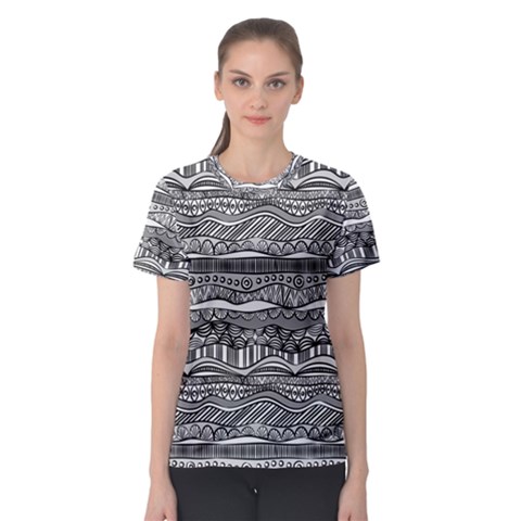 Ethno Seamless Pattern Women s Sport Mesh T-shirt by Hannah976