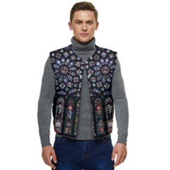 Rosette Cathedral Men s Button Up Puffer Vest	