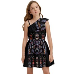 Rosette Cathedral Kids  One Shoulder Party Dress